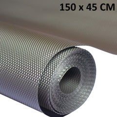 Kuber Industries 2 Pieces Multipurpose Textured Super Strong Anti-Slip Mat Liner,Size 45X150 Cm (1.50 Meter Roll, Grey) - CTKTC040214