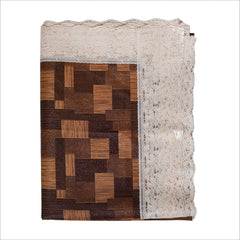 Heart Home Dining Table Cover | PVC Table Cloth Cover | 6-Seater Table Cloth | Table Protector Cover | Table Cover for Dining Table | New Check Table Cover | 60x90 Inch | DTC | Brown