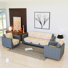 Heart Home Sofa Cover | Net Sofa Slipcover Set | Sofa Cover for Living Room | Sofa Slip Cover for Hall | 5-Seater Sofa Cover for Home Decor | Sofa Cover Set | Peacock-Design | 10 Piece | Maroon