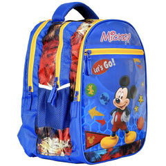 Heart Home Disney Mickey School Bag|Shining Laminated School Bags|Student Bookbag|School Bag for Girls & Boys|School Backpack for Kids|4 Compartments School Bag|Blue