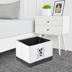 Heart Home Disney Mickey Drawer Storage Box|Storage Box for Clothes|Wardrobe Organizer for Books|Closet Box with Handle|Clothes Drawer Organizer|Small|Gray & Black