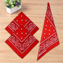 Heart Home Handkerchief | Premium Cotton Fabric | Women's Handkerchief | Ladies Rumal | Women's Hankies | Hankies for Girls | Carry Print Hanky | 4 Piece Set | Extra Large | Red