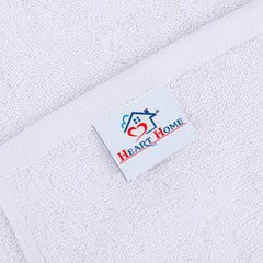 Heart Home Size (19" x 38") Ultra Softness & Absorbency for Face, Hand, Kitchen,Womens & Cleaning Towel (White), Standard (F_26_HEARTH017075)
