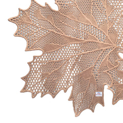 Heart Home Leaf Design Soft Leather Table Runner for Patios Family Dinner Office Kitchen Table (Copper)-Hs43Hearth26605, Standard, Large