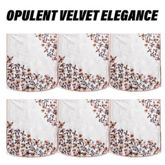 Heart Home Sofa Cover | Single Seater Sofa Slip Cover Set | Side Flower Sofa Cover | Velvet Couch Cover | Sofa Slipcover Set | Sofa Cover for Living Room | Cream