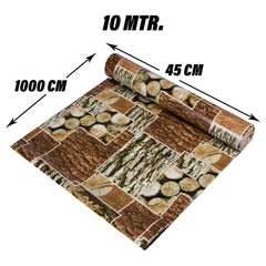 Heart Home Shelf Liner | Kitchen Cabinet Shelf Protector | Kitchen Liners for Cabinets and Drawers | Drawer Liner Mat | Stone Design Shelf Liner Roll | Cabinet Mat | 10 MTR | Brown