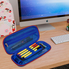 Heart Home Marvel Captain America Pencil Pouch | School Pencil Case for Kids | Pen-Pencil Box for Kids | Geometry Box | Compass Box | School Stationery Supplies | Blue