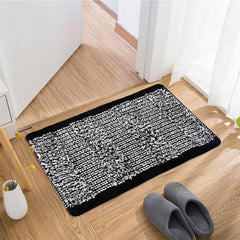 Kuber Industries Door Mat | White Cut Loop Doormat | Microfiber Entrance Mat | Entry Doormat | Office Entrance Door Mat | Door Mat for Home | Door Mat for Living | Black