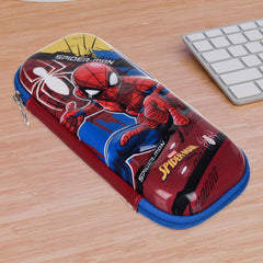 Heart Home Marvel Spider-Man Pencil Pouch | School Pencil Case for Kids | Pen-Pencil Box for Kids | Geometry Box | Compass Box | School Stationery Supplies | Pack of 3 | Red