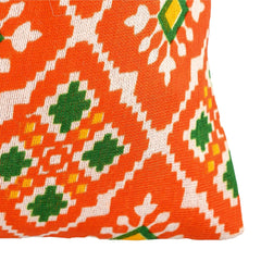 Kuber Industries Potli | Silk Wedding Potli | Drawstring Closure Potli | Wallet Potli | Christmas Gift Potli | Baby Shower Potli | Small-Patola-Print Potli | 5x7 Inch | Pack of 4 | Orange
