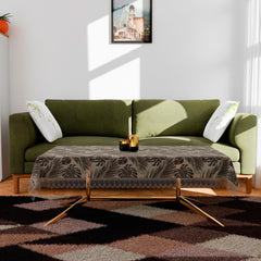 Kuber Industries Center Table Cover | PVC Table Cloth Cover | 4 Seater Table Cloth | 3D Leaf Table Cover | Table Protector | Table Cover for Center Table | 40x60 Inch | CTC | Brown