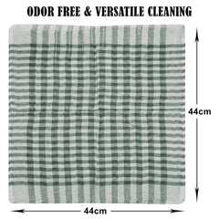 Heart Home Duster | Wet Dry Cleaning Napkin | Cotton Kitchen Duster | 300 GSM Kitchen Cleaning Clothes | Pocha For Kitchen | Car | Desk | Fan | Set of 18 | 101 | Green
