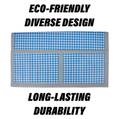 Heart Home Oven Top Cover | Microwave Oven Top Cover | Microwave Cover with 4 Utility Pockets | Oven Cover for Kitchen Décor | Sunflower Oven Top Cover | Blue