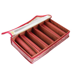 Kuber Industries Polka Dots Design Brocade Hardboard Six Rod Bangle Box (Pink) -CTKTC038854