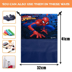 Heart Home Marvel Avengers Shoe Cover | Travel Shoe Storage Bags | Polyester Storage Bag | Drawstring Shoe Cover | Shoe Organizer with Clear window | Pack of 12 | Multi