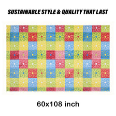 Heart Home Dining Table Cover | Kitchen Dining Tablecloth | 8 Seater Dining Table Cover | Dining Table Cover for Hall Décor | Check Kitchen Tablecloth | 60x108 | Yellow