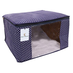 Kuber Industries Cotton 3 Pieces Three Layer Quilted Extra Large Saree Cover (Maroon, Blue & Pink)-CTKTC13494