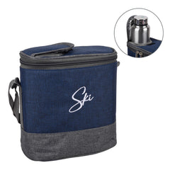 Heart Home Lunch Box Set | Lunch Box for Adult & Older Kids | 3 Containers & Bottle Lunch Box Set | Lunch Box for Office | Lunch Box for Collage | Clip Lock Lunch Set | Set of 6 | Blue