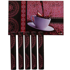 Kuber Industries PVC 6 Pieces Reversible Dining Table Placemat Set (Multi)-CTKTC28201