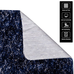 Heart Home Runner | Bedside Runner for Bedroom | Runner for Living Room | Lexus Home Decor Carpet Runner | Anti Skid Carpet Rug Mat | Kitchen Runner | 22x55 | Blue