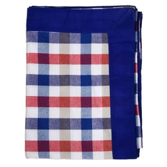 Kuber Industries Dining Table Cover | Cotton Table Cloth Cover | 6-Seater Table Cloth | Table Protector Cover | Table Cover for Dining Table | Blue Check Table Cover | 60x90 Inch | DTC | Red