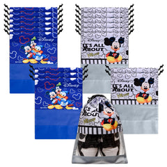 Heart Home Shoe Cover | Travel Shoe Storage Bags | Polyester Storage Bag | Drawstring Shoe Cover | Shoe Organizer with Clear window | Pack of 18 | Multi