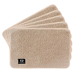 Kuber Industries Floor |Stylish Door Mat|Durable & Easy to Maintain|Multi-Utility Floor for Living Room,Bedroom,Bathroom,Kitchen,Entrances|40 x 60 cm, khaki, Pack of 5