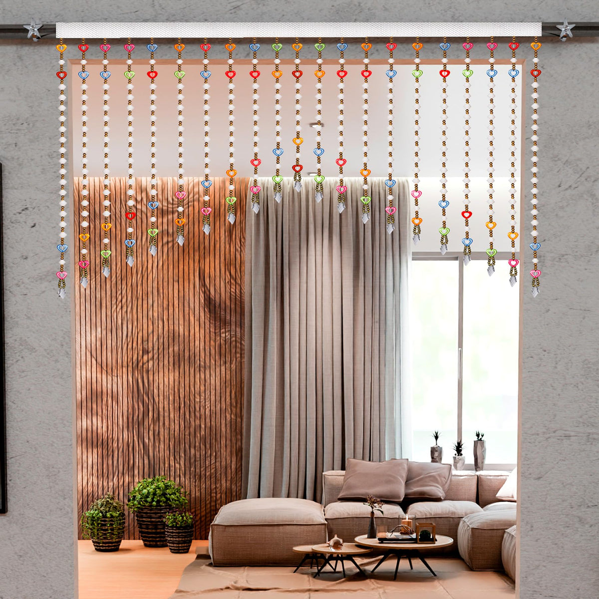 Heart Home Toran | Beads Bandarwal Toran | Bandarwal for Home D�cor | Diwali Door Toran | Wall Hanging Bandarwal for Pooja Room | Multi Heart Toran | White