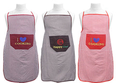 Kuber Industries Checkered Design Cotton 3 Pieces waterproof Apron with Front Pocket (Maroon, Brown & Red)-CTKTC29838