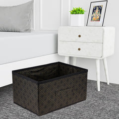 Heart Home Drawer Storage Box|Storage Bin for Clothes|Wardrobe Organizer for Books|Closet Box with Handle|Non-Woven Storage Box|Golden-Dot Storage Box|Black