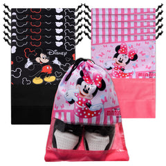 Heart Home Shoe Cover | Travel Shoe Storage Bags | Polyester Storage Bag | Drawstring Shoe Cover | Shoe Organizer with Clear window | Pack of 12 | Multi