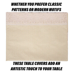 Kuber Industries Center Table Cover | Kitchen Dining Tablecloth | 4 Seater Center Table Cover | Center Table Cover for Hall Décor | Dot Design Tablecloth | CTC | 40x60 | Golden