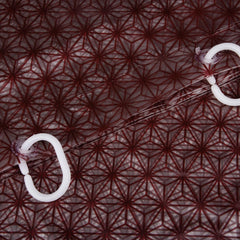 Heart Home Shower Curtain | PVC Shower Curtain with Hooks | Shower Curtain for Bathroom | AC Shower Curtain | Self Star Bathroom Shower Curtain | 7 Feet | Brown