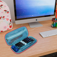 Heart Home Disney Frozen-II Pencil Pouch | School Pencil Case for Kids | Pen-Pencil Box for Kids | Geometry Box | Compass Box | School Stationery Supplies | Pack of 2 | Blue