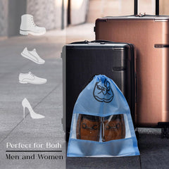 Heart Home Shoe Cover | Travel Shoe Storage Bags | Non-Woven Storage Bag | Shoe Cover with Drawstring | Shoe Organizer with Clear window | Pack of 6 | Multi