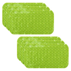 Kuber Industries Bath Mat | PVC Bathroom Mat | Shower Bath Mat | Floor Tub Mat | Foot Massager Mat | Anti-Skid Shower Bathroom Mat | B-02C |Pack of 6| Green
