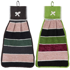 Kuber Industries Hanging Cotton 2 Pieces Cotton Washbasin Napkin|Hand Towel for Kitchen and Bathroom Multi-Ctktc45549 (Pack of 2, 50 GSM)