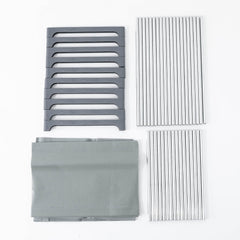 Kuber Industries (Pack of 3) 4 Layer Book Rack | Book Cabinet Shelves for Bedroom Office Living Room | Storage Shelve for Books Storage Organizer | Adjustable Shelf Rack | SJ04G | Grey