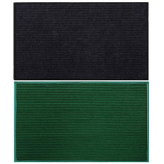 Heart Home Microfiber Anti Slip 2 Pieces Door Mat 14"x21"(Grey & Green) - CTHH8448