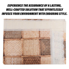 Kuber Industries Dining Table Cover | Kitchen Dining Tablecloth | 4 Seater Center Table Cover | Dining Table Cover for Hall Décor | Chatai Kitchen Tablecloth | 45x70 | Brown