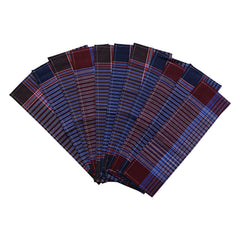 Kuber Industries Handkerchiefs|Sweat Absorbent Gingham Check Dark Colored Soft Cotton Square Hankies for Man,Boys & Wicking Sweat from Hands,Face,Set of 6 (Multicolor)