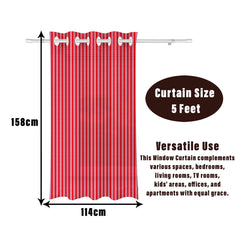 Heart Home Window Curtain | Sheer Window Curtains | Parda for Living Room | Drapes for Bedroom | Window Curtain Parda for Home Décor | Lining Net | 5 Feet | Maroon