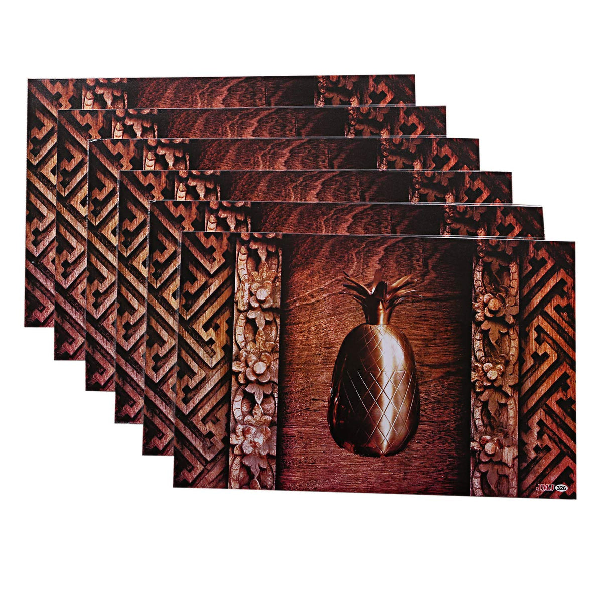 Kuber Industries PVC 6 Pieces Reversible Dining Table Placemat Set (Multi)-CTKTC28201