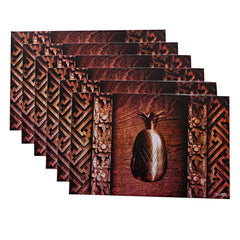 Kuber Industries PVC 6 Pieces Reversible Dining Table Placemat Set (Multi)-CTKTC28201