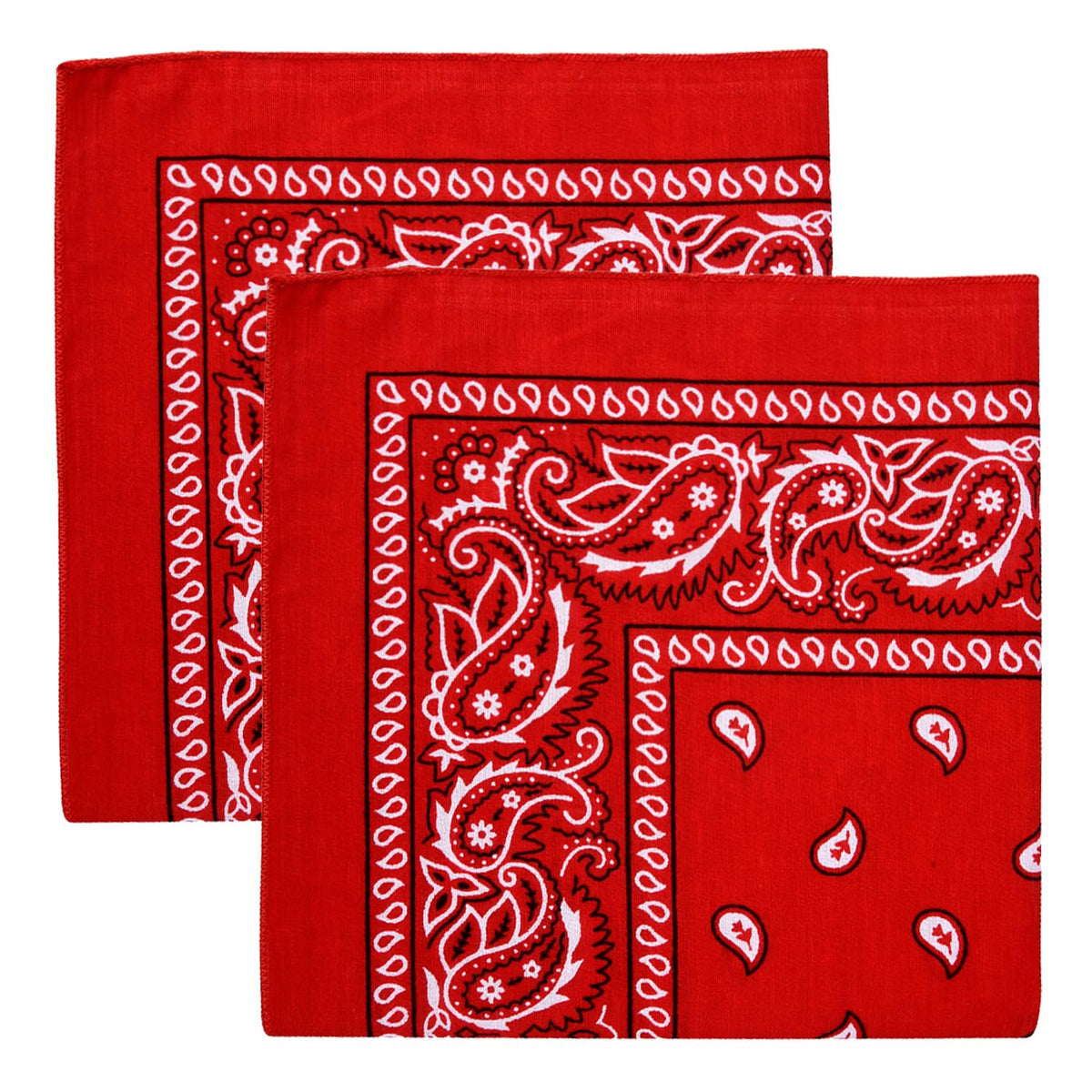 Kuber Industries Handkerchief | Premium Cotton Fabric | Women's Handkerchief | Ladies Rumal | Women's Hankies | Hankies for Girls | Carry Print Hanky | 2 Piece Set | Extra Large | Red
