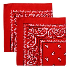 Kuber Industries Handkerchief | Premium Cotton Fabric | Women's Handkerchief | Ladies Rumal | Women's Hankies | Hankies for Girls | Carry Print Hanky | 2 Piece Set | Extra Large | Red