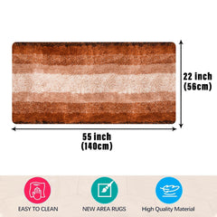 Heart Home Runner | Bedside Runner for Bedroom | Golden Patta Home Decor Runner & Door Mat Combo | Anti-Skid Runner & Door Mat | Runner & Door Mat Set | Set of 2 | Cream