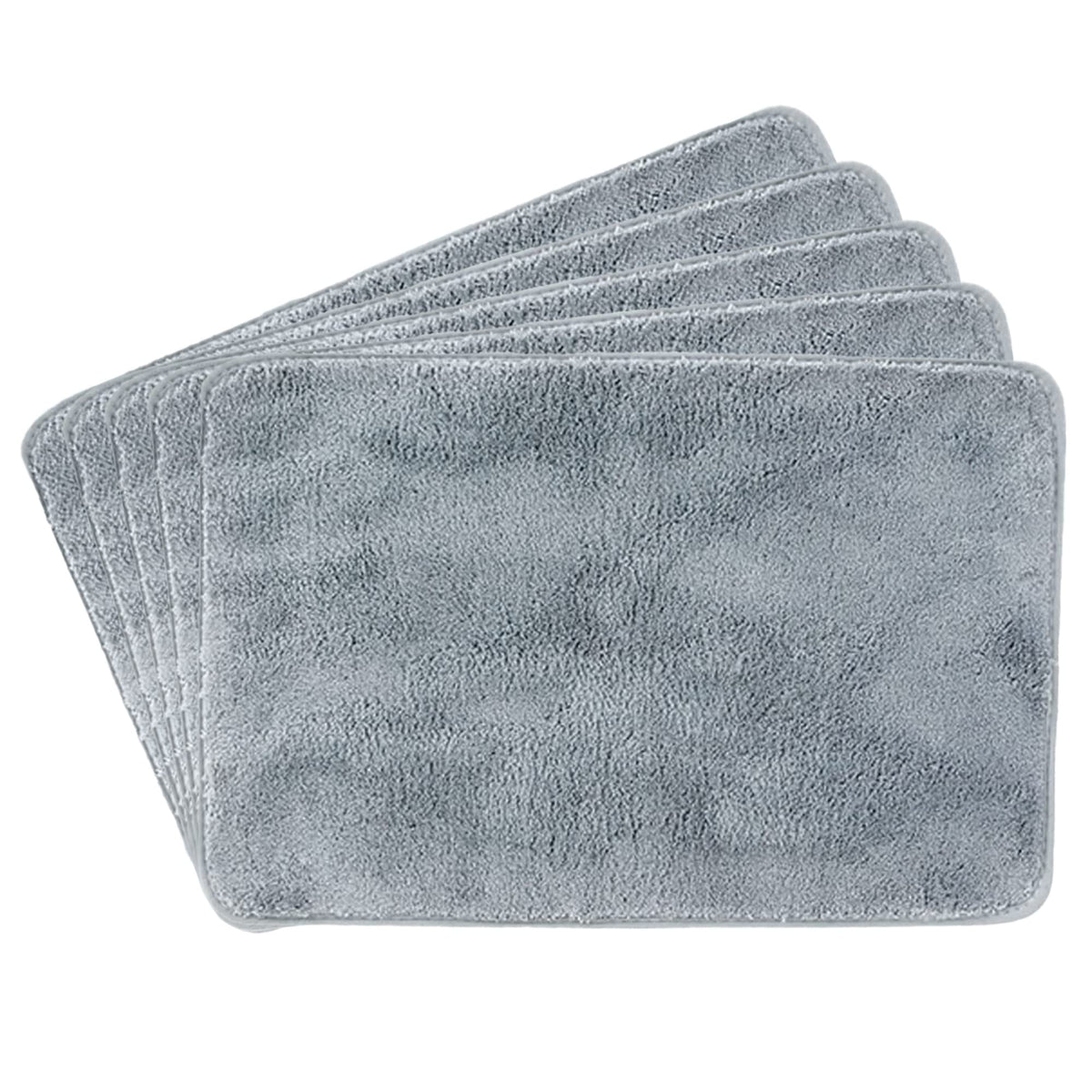 Kuber Industries Luxury Door Mat|Super Absorbent,Non-Slip & Comfortable|Anti Skid Bathroom |Multi-Utility Floor for Living Room,Bedroom,Entrances|40 x 60 cm,Grey, Pack of 5