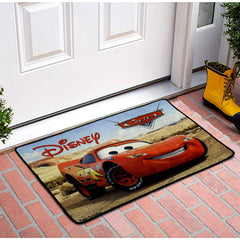 Kuber Industries Disney Car Printed Anti-Slip Durable Rubber Door Mat, Welcome Mat for Entryway,Patio,Garage, Outdoor, 23"x15" (Multi)