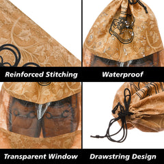 Heart Home Shoe Cover | Travel Shoe Storage Bags | Non-Woven Storage Bag | Shoe Cover with Drawstring | Shoe Organizer with Clear window | Pack of 12 | Multi